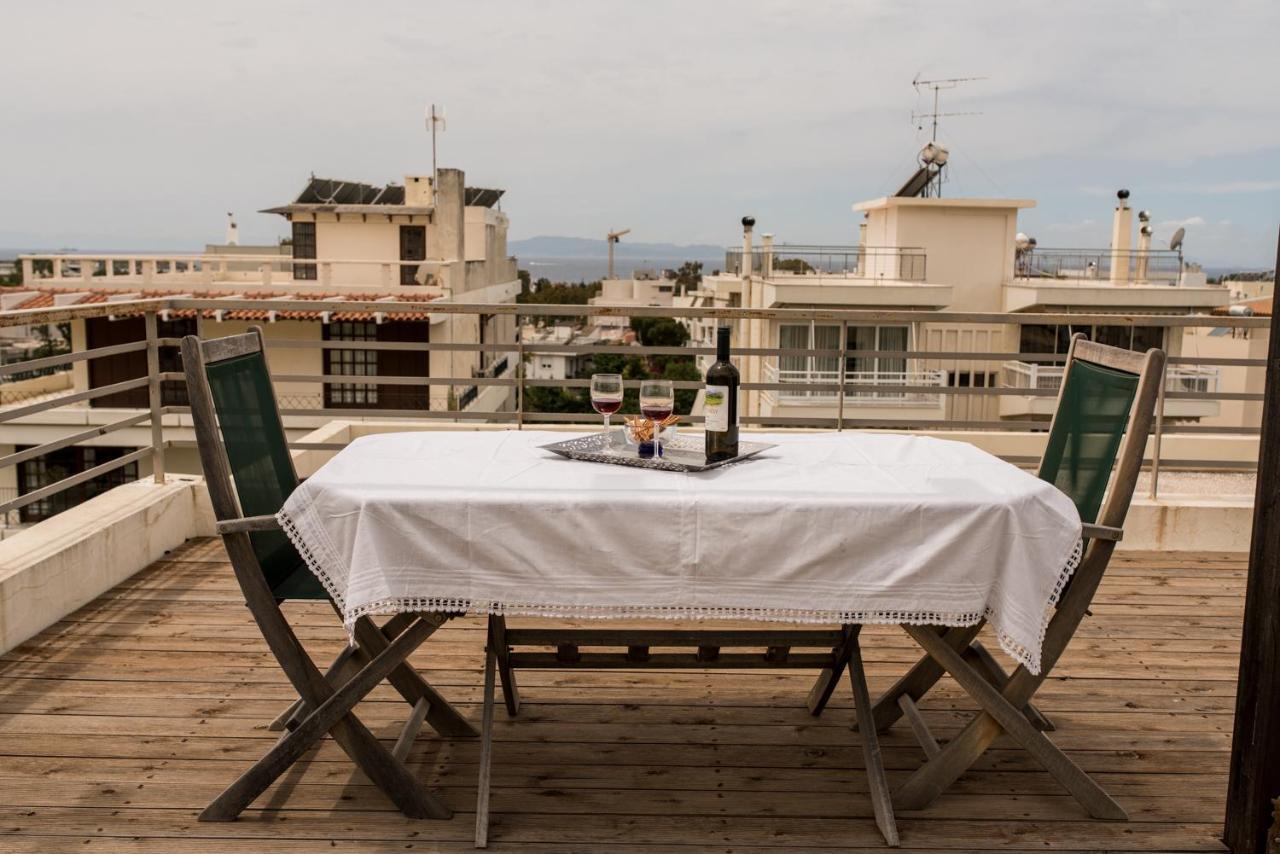 Family Getaway, Spacious And Luxurious, Sea View, Terrace, Next To Voula Beach, 20min From Center Apartment *