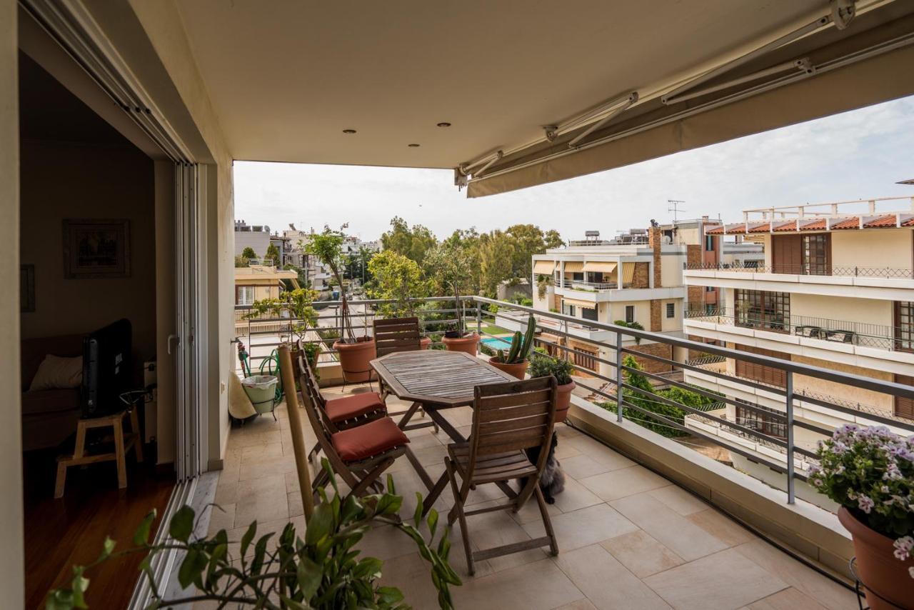 Family Getaway, Spacious And Luxurious, Sea View, Terrace, Next To Voula Beach, 20min From Center Apartment